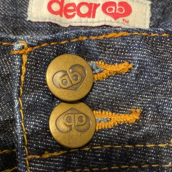 Dear AB by Amanda Bynes Gold Bird Jeans Size 10 Made in Swaziland 100% Cotton - Picture 2 of 5